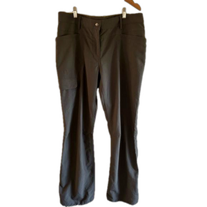 MEC Pants Gray Zip Pockets Straight Leg Drawcord Outdoor Camping Size 12 Regular